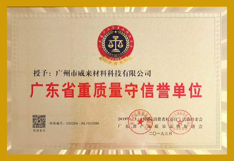 Guangdong Enterprise of Quality Focus and Trustworthiness